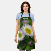 Wild Fleabane Daisy Flowers Natuur gepersonaliseer Schort (Gedragen)