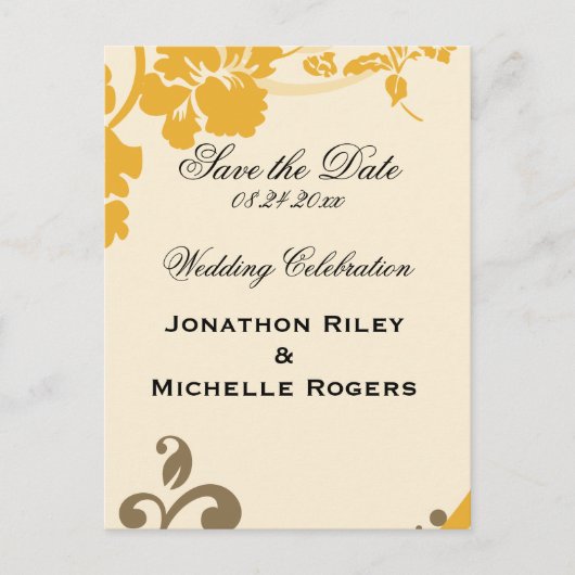 Wild Floral Aankondigingskaart (Voorkant)