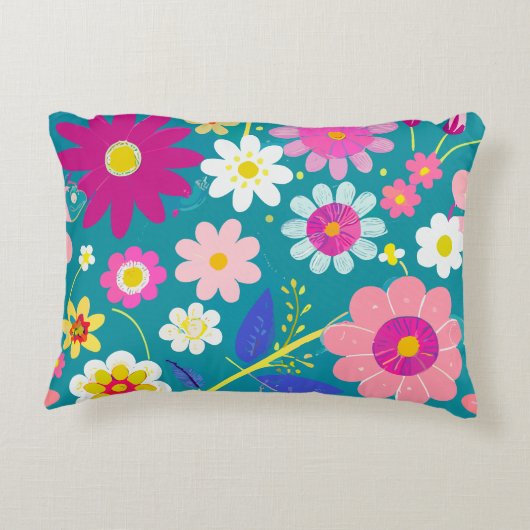 Wild Floral Accent Kussen (Achterkant)