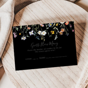 Wild Floral Black raden hoeveel wild Kaart Visitekaartje