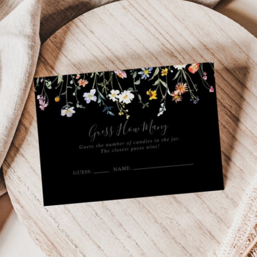 Wild Floral Black raden hoeveel wild Kaart Visitekaartje