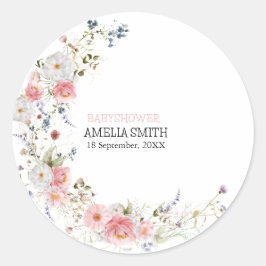 Wild Floral Bouquet Baby shower Sticker