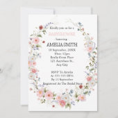 Wild Floral Bouquet Babyshower Kaart (Voorkant)