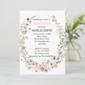 Wild Floral Bouquet Babyshower Kaart (Staand voorkant)