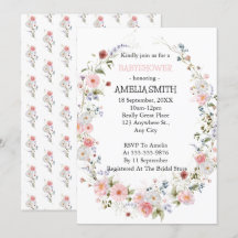 Wild Floral Bouquet Babyshower