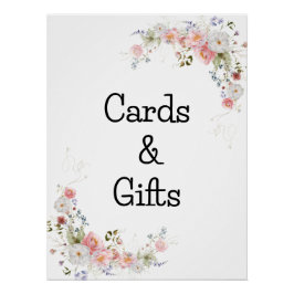 Wild Floral Bouquet Babyshower Perfect Poster