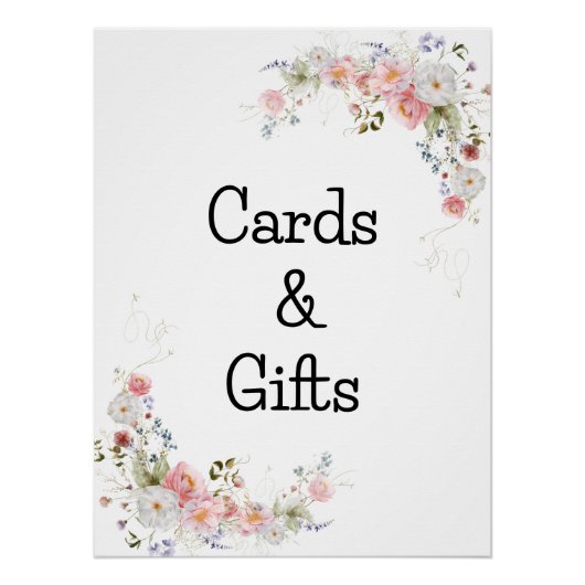 Wild Floral Bouquet Babyshower Perfect Poster (Voorkant)