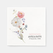 Wild Floral Bouquet Babyshower Servet (Voorkant)