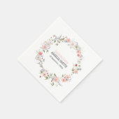 Wild Floral Bouquet Babyshower Servet (Hoek)