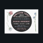 Wild Floral Chalkboard, Admission Ticket Informatiekaartje<br><div class="desc">Deze florale en zeer stijlvolle kaarten zijn perfect voor elke feestdag of gebeurtenis.</div>