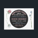 Wild Floral Chalkboard, Admission Ticket Informatiekaartje<br><div class="desc">Deze florale en zeer stijlvolle kaarten zijn perfect voor elke feestdag of gebeurtenis.</div>