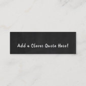 Wild Floral Chalkboard, Bladwijzer Mini Visitekaartje (Achterkant)