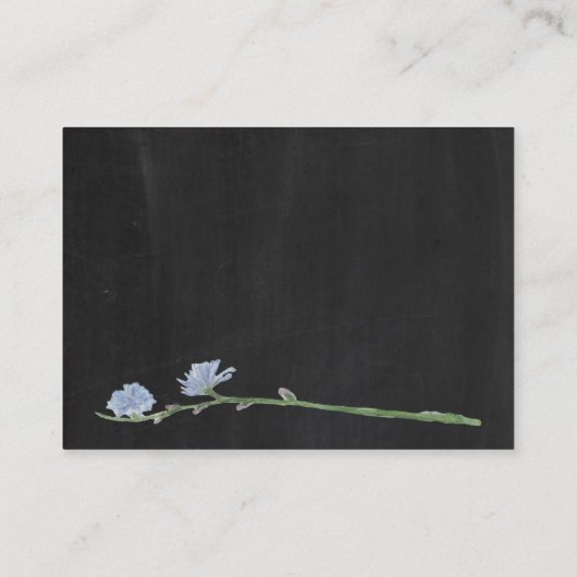 Wild Floral Chalkboard, kaartje voor cadeauregiste Informatiekaartje (Achterkant)