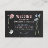 Wild Floral Chalkboard, kaartje voor cadeauregiste Informatiekaartje (Voorkant)
