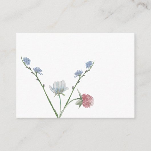 Wild Floral Chalkboard, Korting Voucher Informatiekaartje (Achterkant)