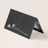 Wild Floral Chalkboard & Photo Gift Registry Card Visitekaartje (Achterkant)
