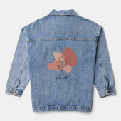 Wild Floral Design Denim Jacket (Achterkant)