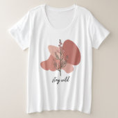 Wild Floral Design Grote Maat T-shirt (Design voorkant)
