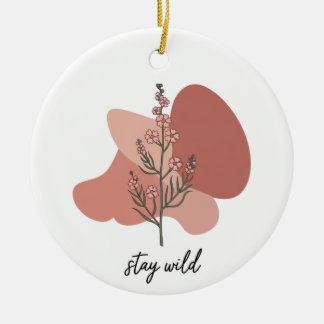 Wild Floral Design Keramisch Ornament