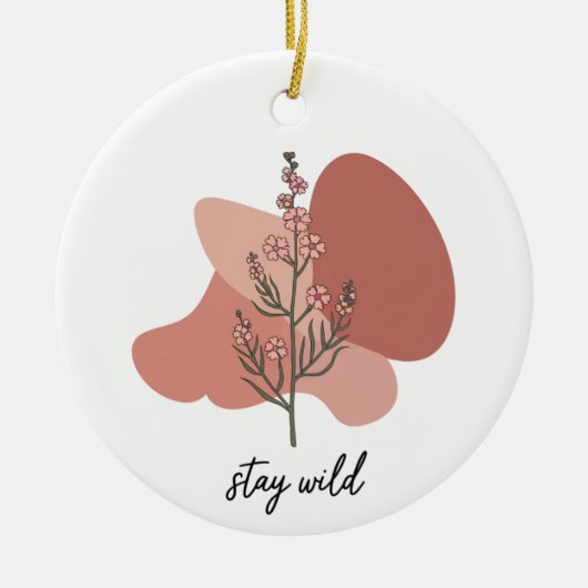 Wild Floral Design Keramisch Ornament (Voorkant)