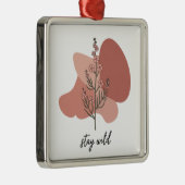 Wild Floral Design Metalen Ornament (Rechts)