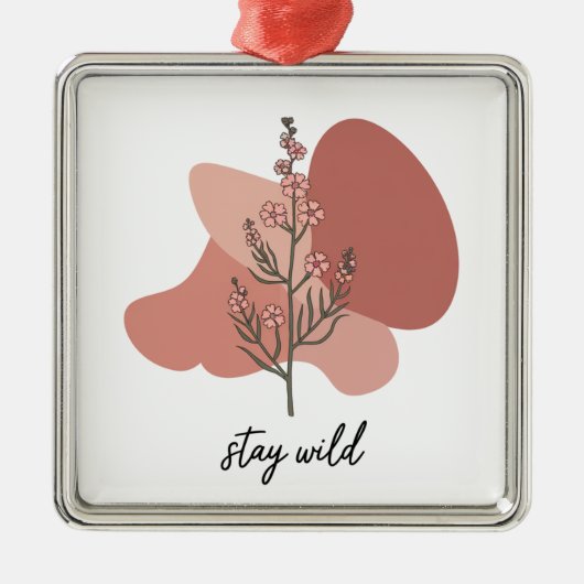 Wild Floral Design Metalen Ornament (Voorkant)