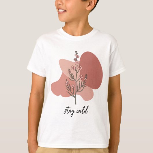 Wild Floral Design T-shirt (Voorkant)