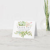 Wild Floral Foliage Baby shower Dank u kaart (Voorkant)