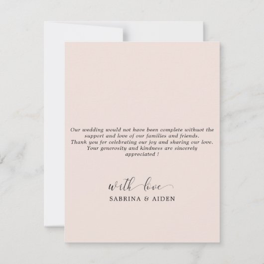 Wild Floral Meadow Bruiloft Foto Bedankkaart (Achterkant)