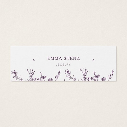 Wild Floral · Oorbel Hoops Studs Display Kaart (Voorkant)