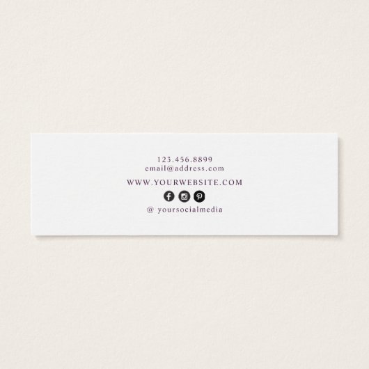 Wild Floral · Oorbel Hoops Studs Display Kaart (Achterkant)