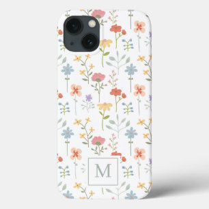 Wild Floral Pattern Monogram Case-Mate iPhone Case