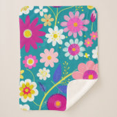 Wild Floral Sherpa Deken (Voorkant)