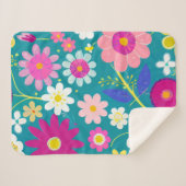 Wild Floral Sherpa Deken (Voorkant (horizontaal))