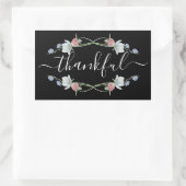 Wild Floral Wreath, Thanksgiving Rechthoekige Sticker (Tas)