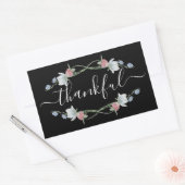 Wild Floral Wreath, Thanksgiving Rechthoekige Sticker (Envelop)