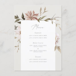 Wild Florals Menu Kaart
