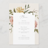 Wild Florals Menu Kaart (Voorkant)