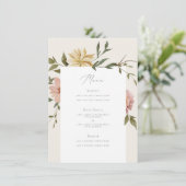 Wild Florals Menu Kaart (Staand voorkant)