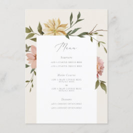 Wild Florals Menu Kaart