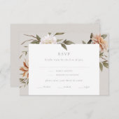 Wild Florals RSVP-kaart met Entrée Choice RSVP Kaartje (Voorkant / Achterkant)