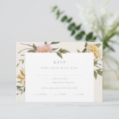 Wild Florals RSVP-kaart met Entrée Choice RSVP Kaartje (Staand voorkant)