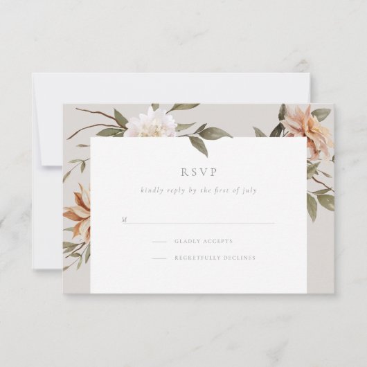 Wild Florals RSVP-kaart RSVP Kaartje (Voorkant)
