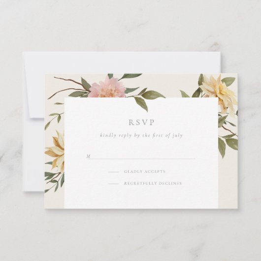 Wild Florals RSVP-kaart RSVP Kaartje (Voorkant)
