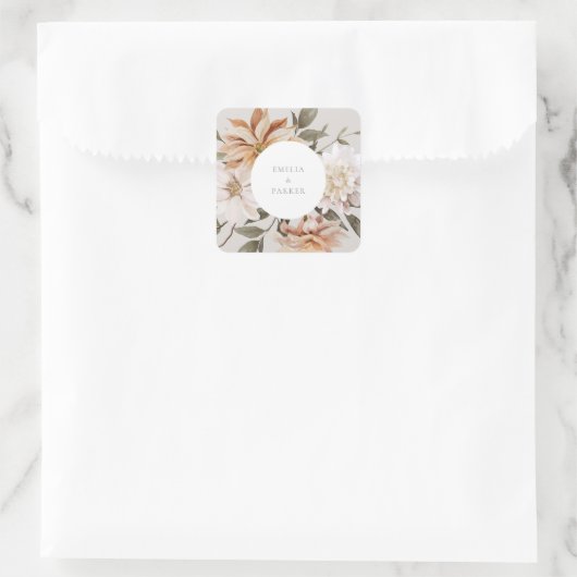 Wild Florals Square Sticker (Tas)