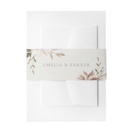 Wild Florals Uitnodiging Belly Band Uitnodigingen Wikkel