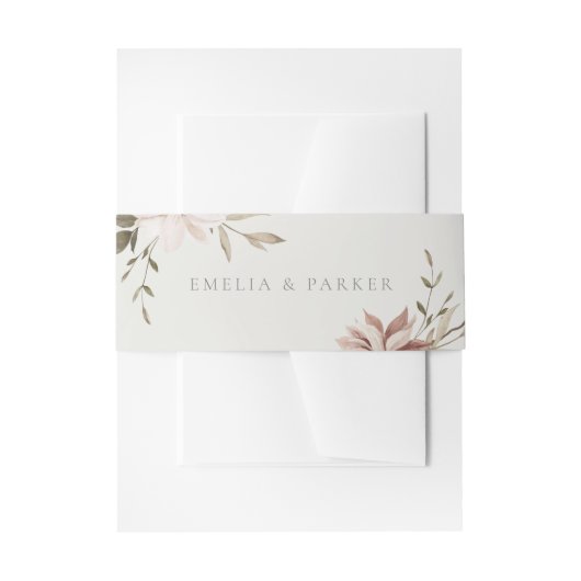 Wild Florals Uitnodiging Belly Band Uitnodigingen Wikkel (Voorkant Voorbeeld)