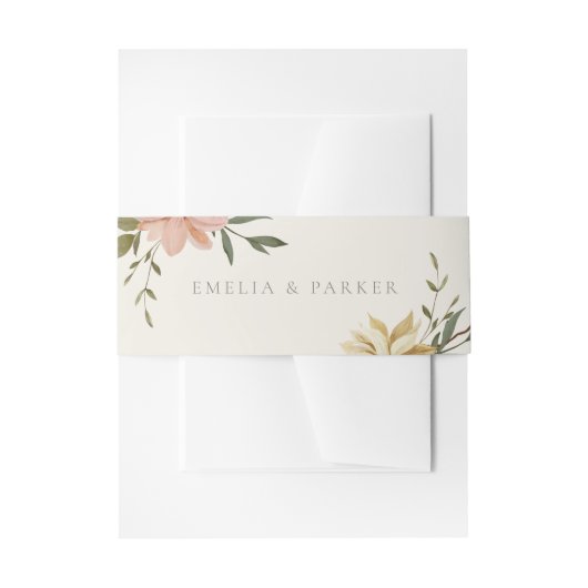 Wild Florals Uitnodiging Belly Band Uitnodigingen Wikkel (Voorkant Voorbeeld)