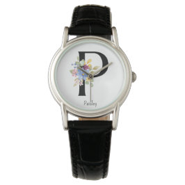 Wild Flower Alphabet P Watch Horloge