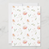 Wild Flower Aquarel Moderne Boho Huwelijk Save The Date (Achterkant)